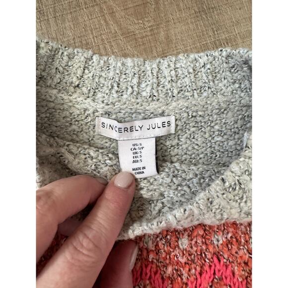 Sincerely Jules Women's Cropped Sweater Fall Size Small Wool Blend Comfy - Picture 4 of 7